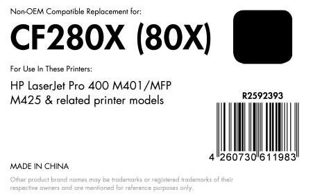 OFFICE-Partner Premium Toner recycelt - alternativ zu HP 80X (CF280X) - schwarz OFFICE-Partner Premium Toner recycelt - alternativ zu HP 80X (CF280X) - schwarz